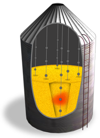 3D Silo Temp Cables